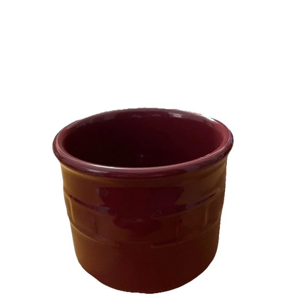 Longaberger Woven‎ Traditions Red Paprika One Pint Salt Crock